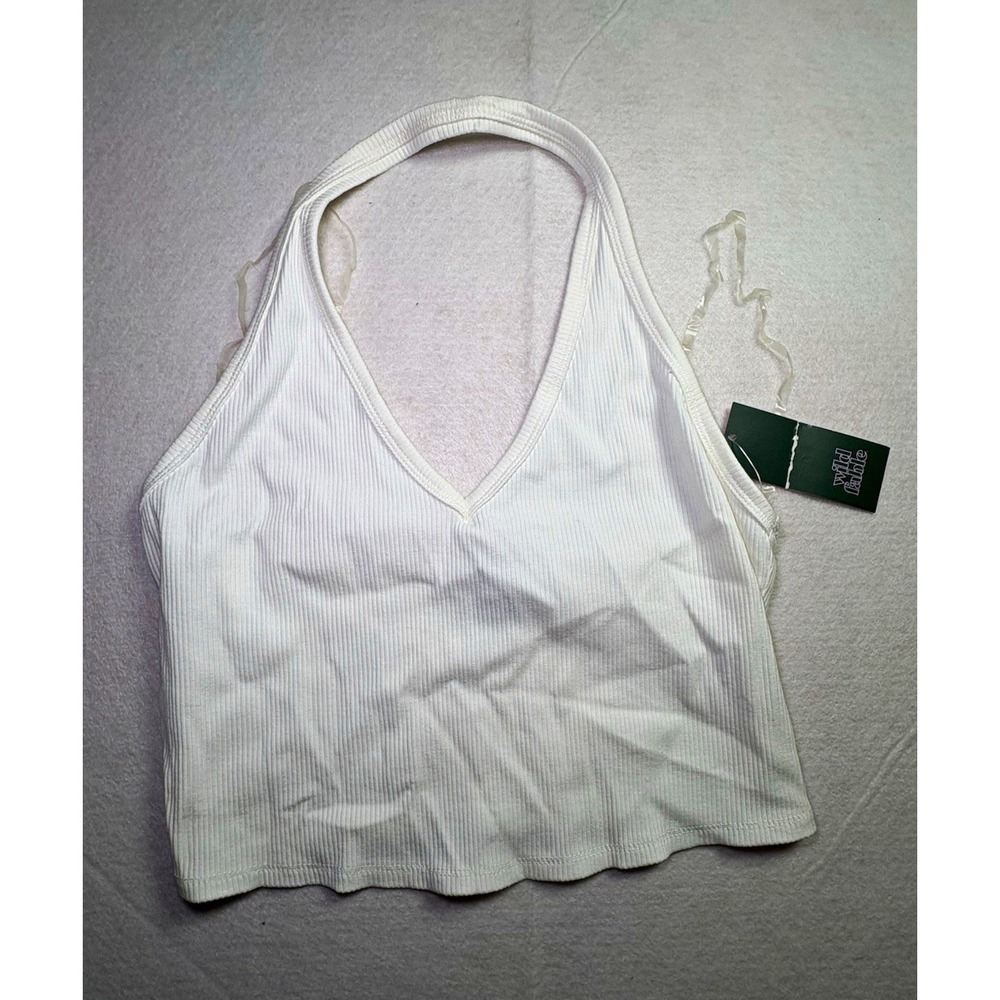 Wild Fable Women's White Halter Tank Top Size M